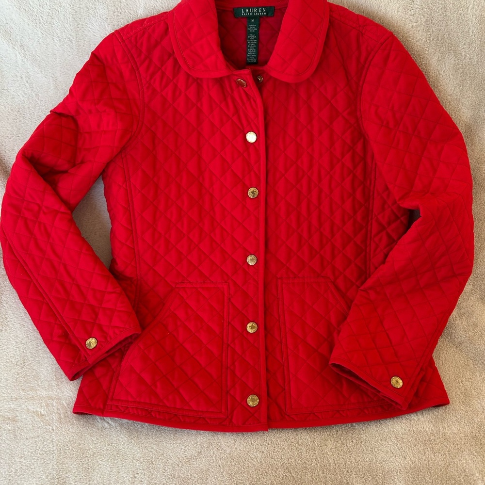 Ralph Lauren Women's Scarlet Quilted Utility Jacket
